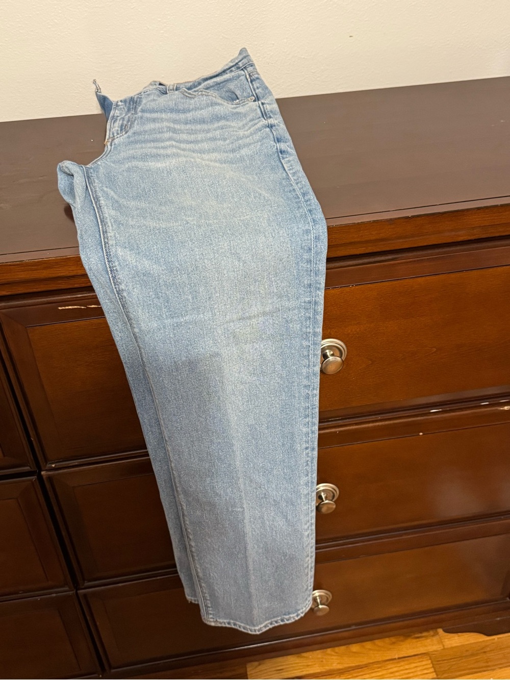 American Eagle Outfitters Light Blue Straight-Leg Jeans